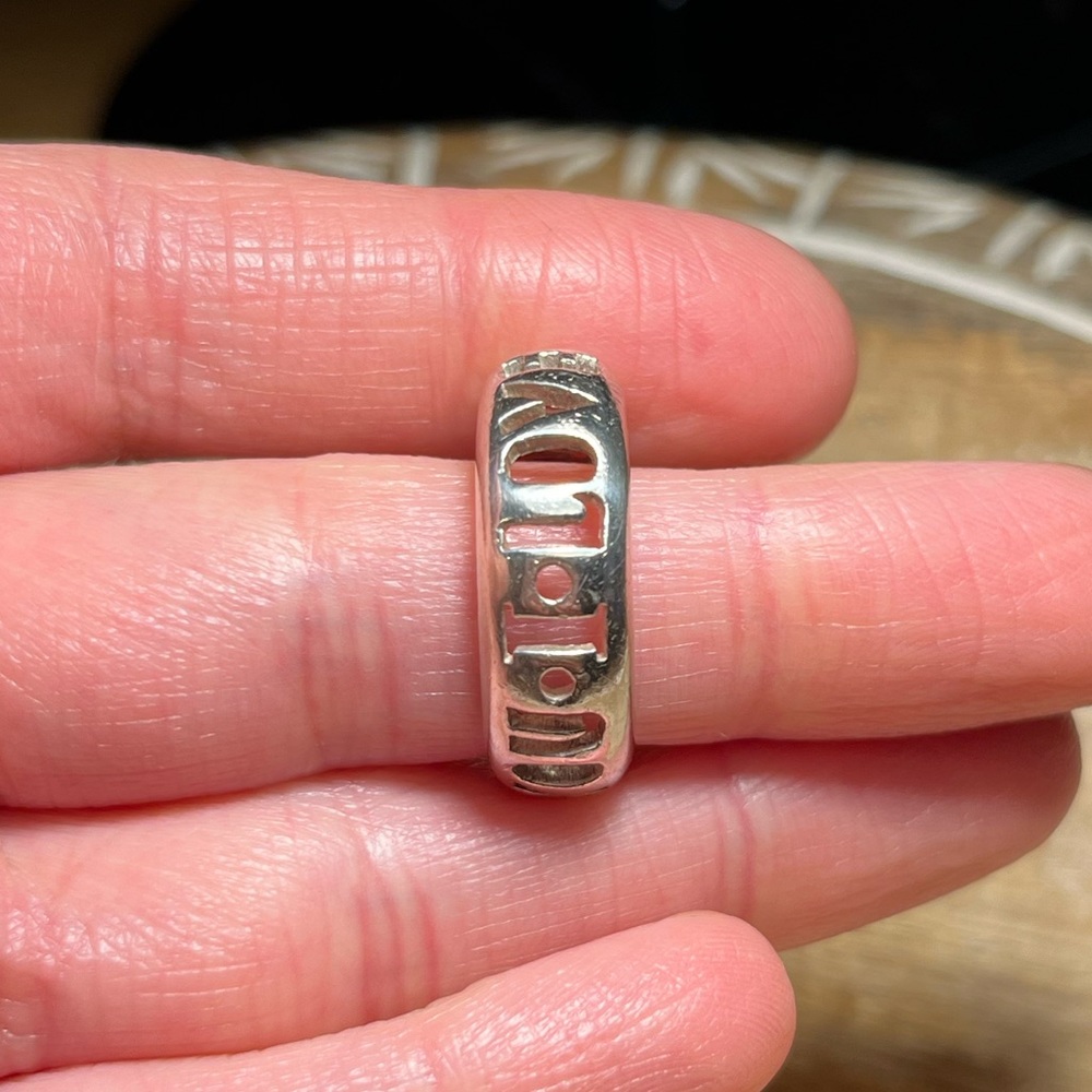 “I Love You” Cutout Letters 925 Sterling Silver Band Ring - Picture 7 of 9